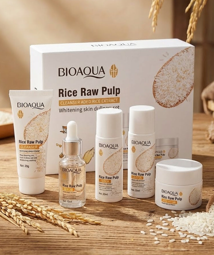 Glass Skin Blueprint: 5-Piece Rice Glow Kit