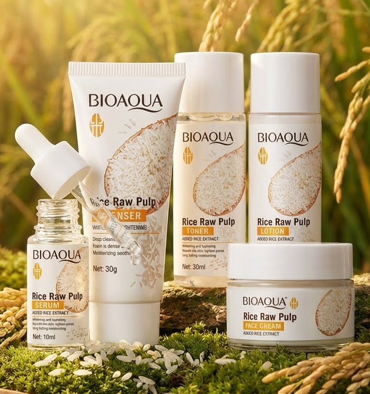 Glass Skin Blueprint: 5-Piece Rice Glow Kit